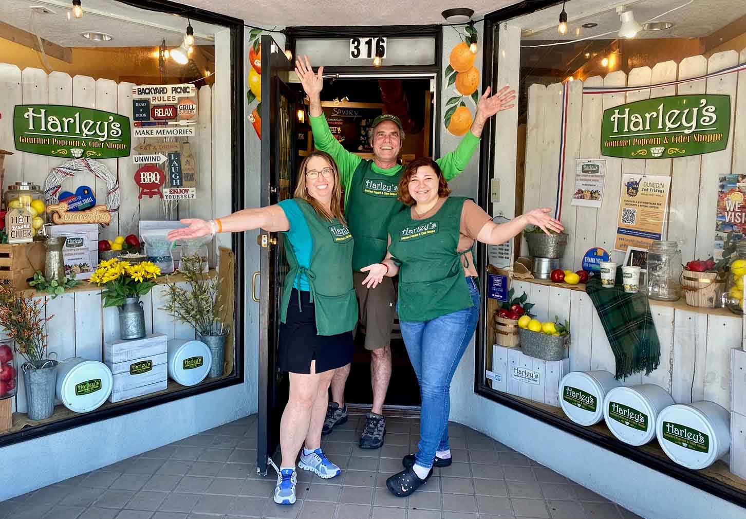 Harley's staff in front of Shoppe